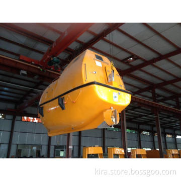 ABS BV approval totally enclosed fire resistant lifeboat with davit